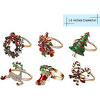 Les Ronds de Serviette de Noël (lot de 6)