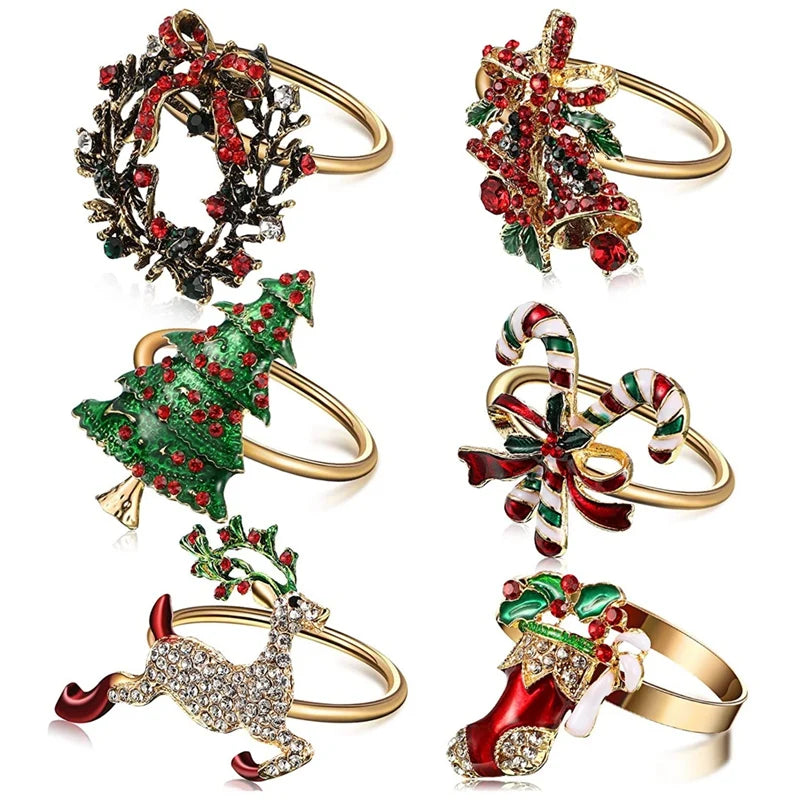 Les Ronds de Serviette de Noël (lot de 6)
