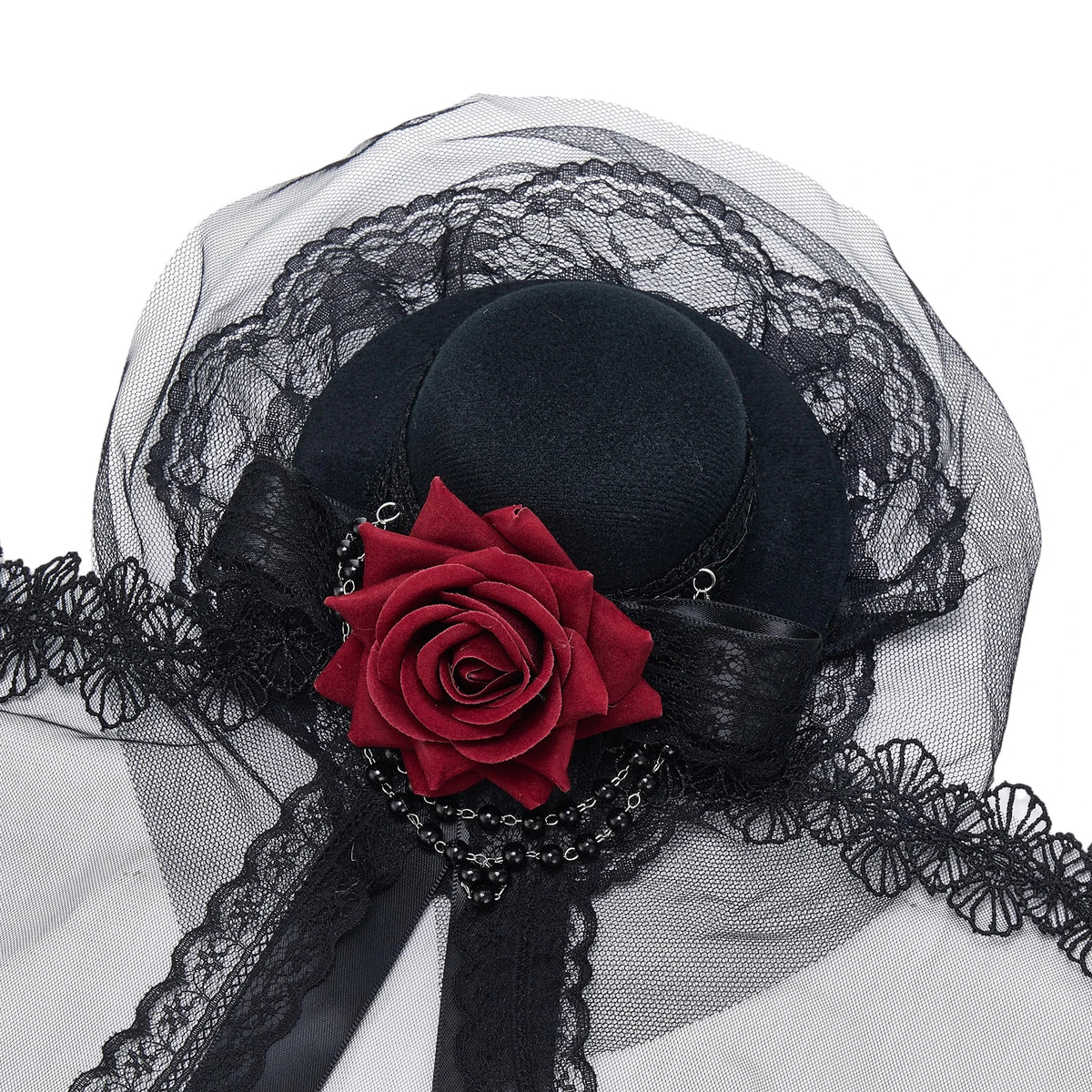 Mini chapeau gothique de face