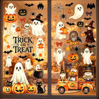 Fenêtre décorée pour Halloween