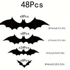 Lot de 48 chauves-souris en 4 tailles