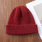 Bonnet en laine mérinos, coloris bordeaux