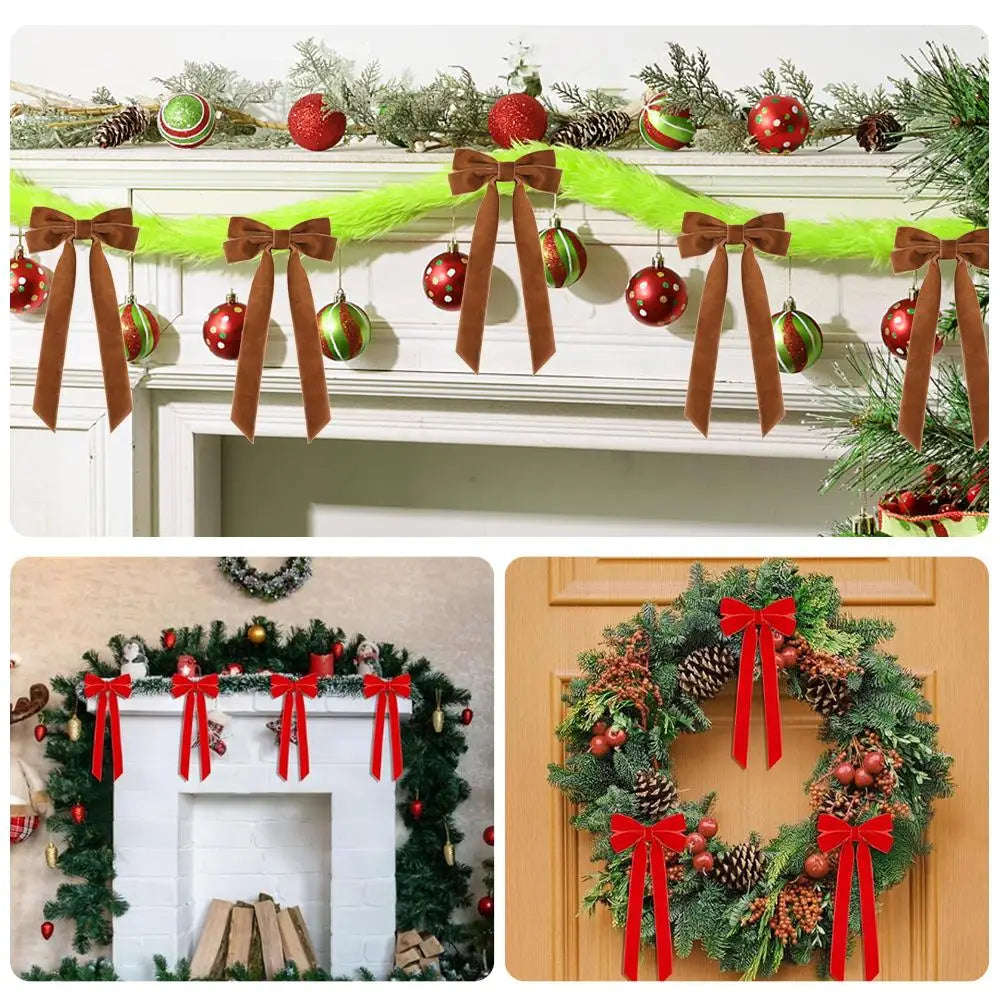 Les Nœuds en Velours pour le Sapin (lot de 12)