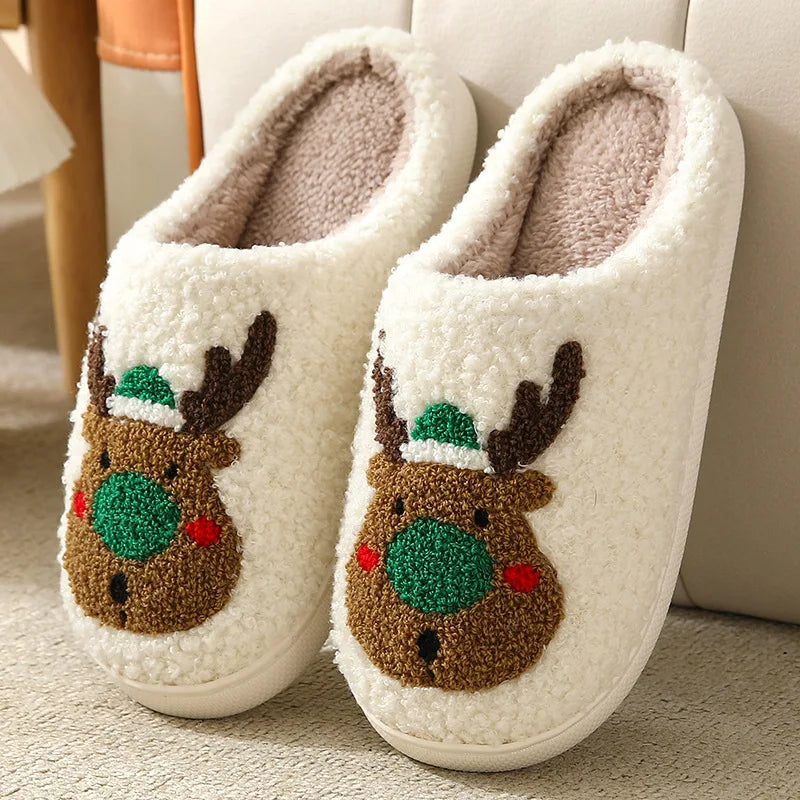 Les Pantoufles de Noël Brodées