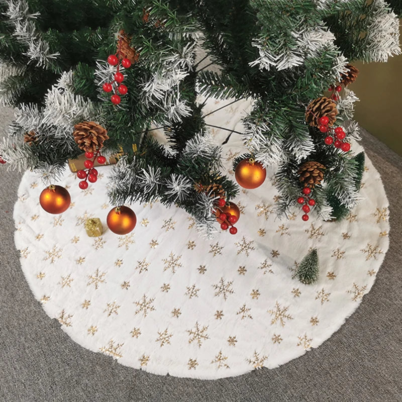 La Jupe de Sapin Blanche en Fausse Fourrure