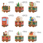 Les 9 dessins des boîtes du train de Noël