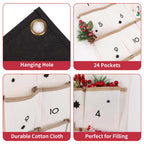 Détails : œillet pour accrocher, 24 poches, toile de coton