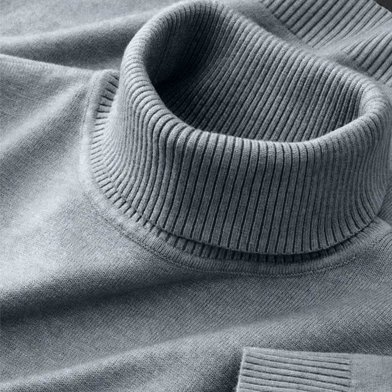 Le Pull Col Roulé en Maille pour Homme