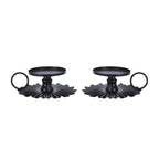 Bougeoirs en fer noir