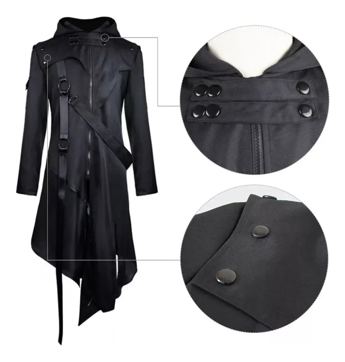 Détails des boucles du manteau