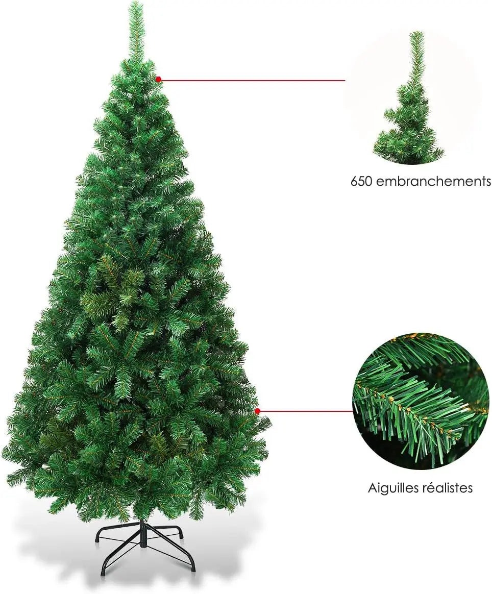 Le Sapin de Noël Artificiel Vert 180 cm, photo 2 sur 4