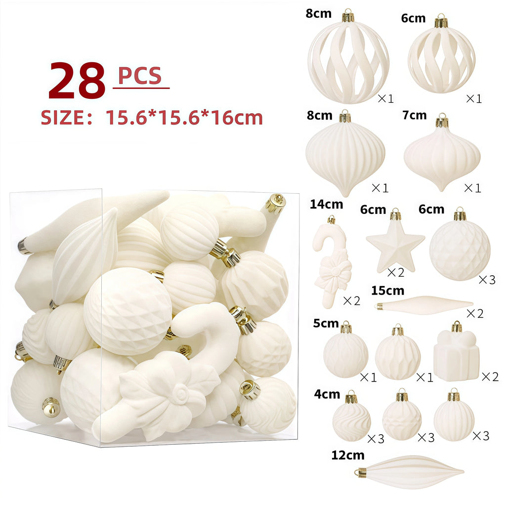 Le Coffret de 28 Boules de Noël en Velours