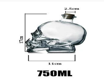 Carafe crâne 750 ml, dimensions