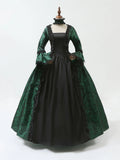 La Robe de la Dame du Manoir, brocart vert