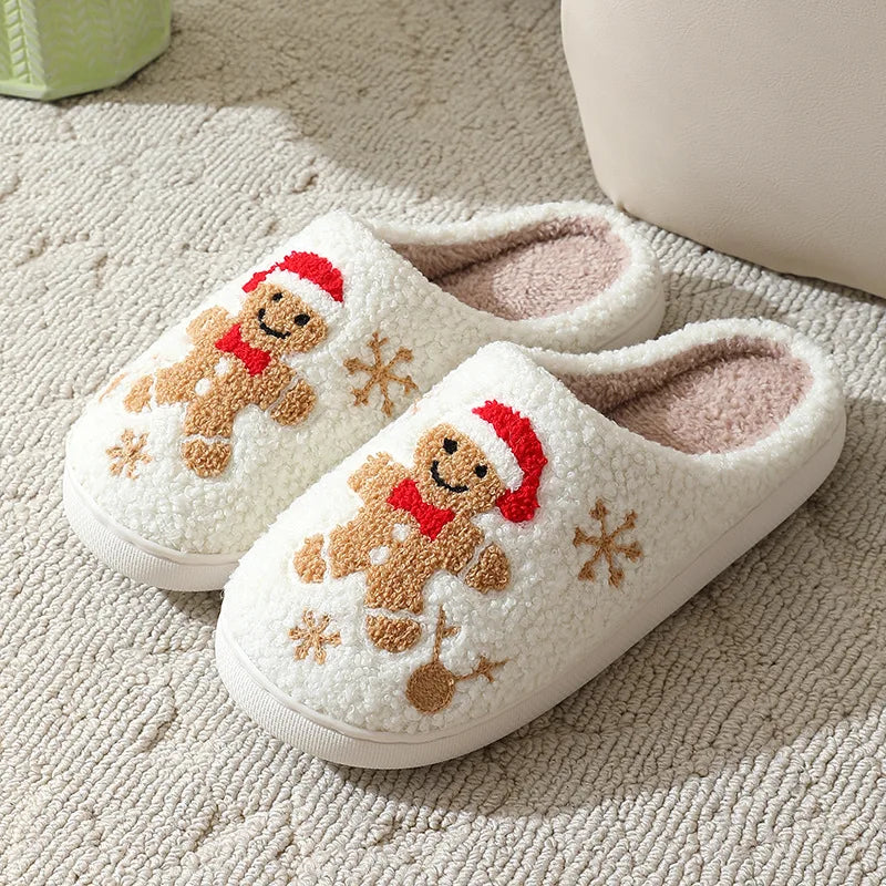 Les Pantoufles de Noël Brodées