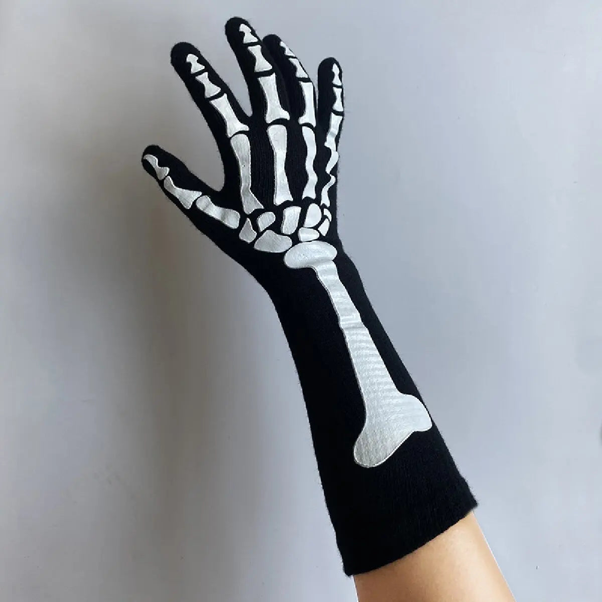 Gants squelette jusqu'au coude