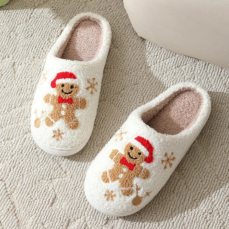 Les Pantoufles de Noël Brodées