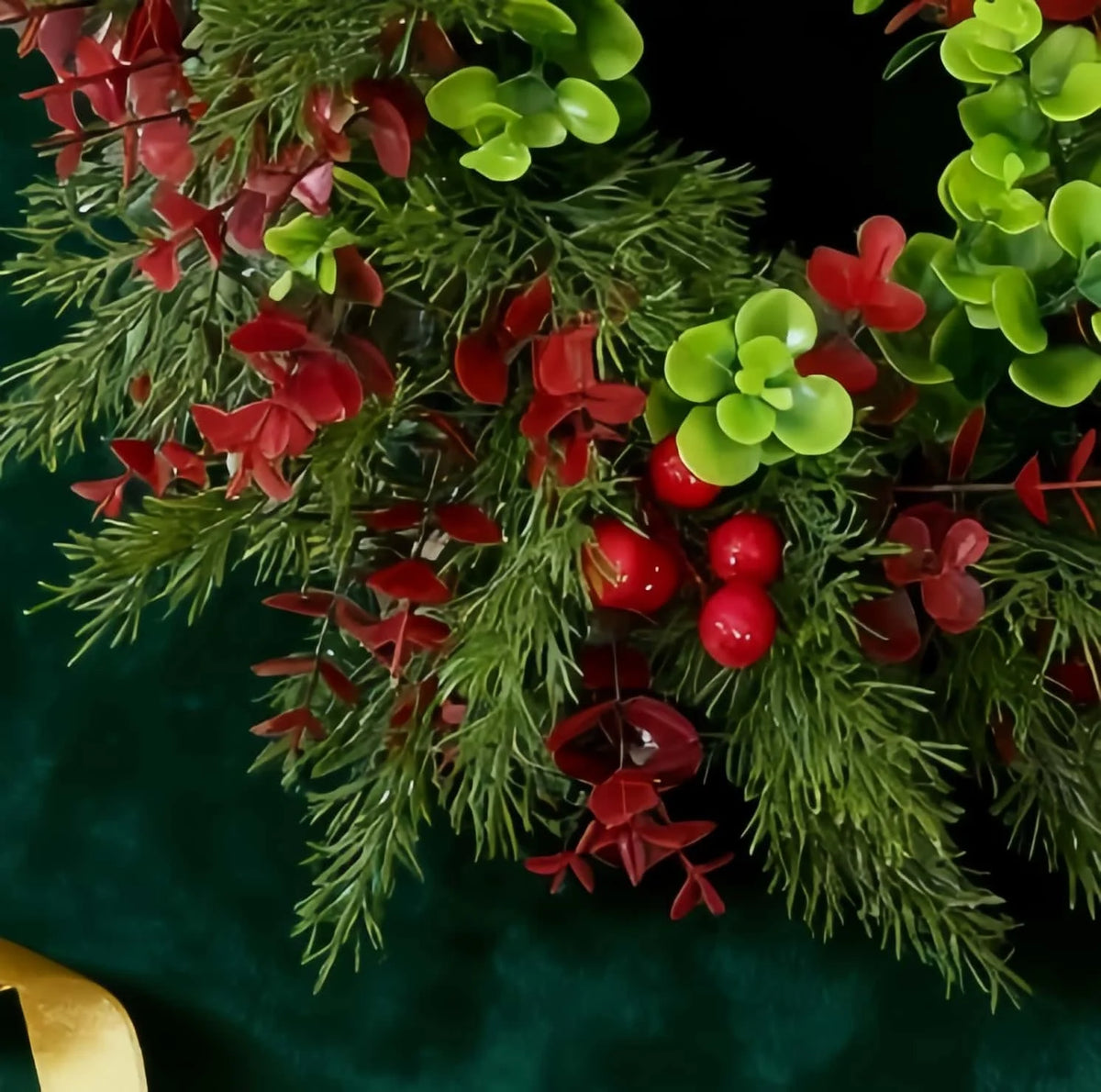 La Couronne d'Eucalyptus et Baies Rouges