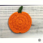 Sous-verre citrouille au crochet