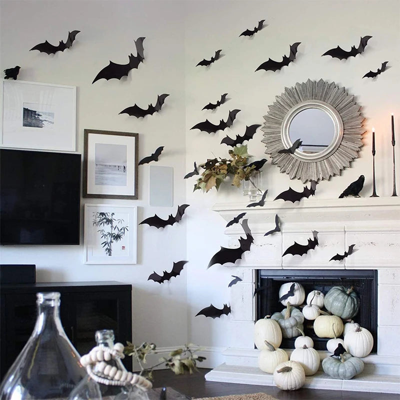 Chauves-souris 3D dans un salon