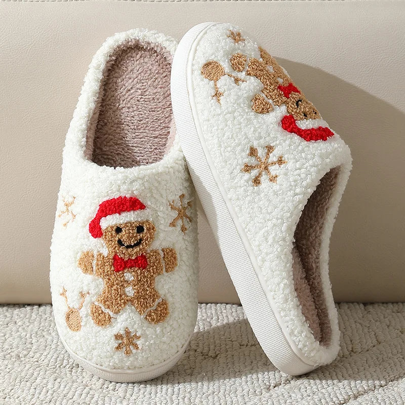 Les Pantoufles de Noël Brodées