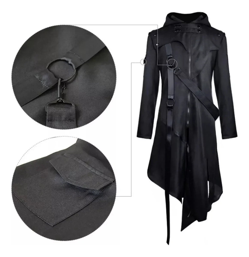 Manteau de face, détails