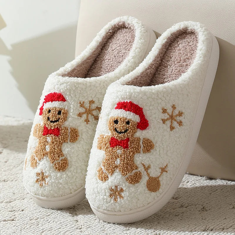 Les Pantoufles de Noël Brodées