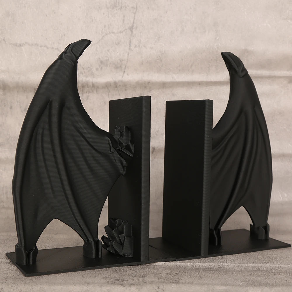 Serre-livres chauve-souris vus de face