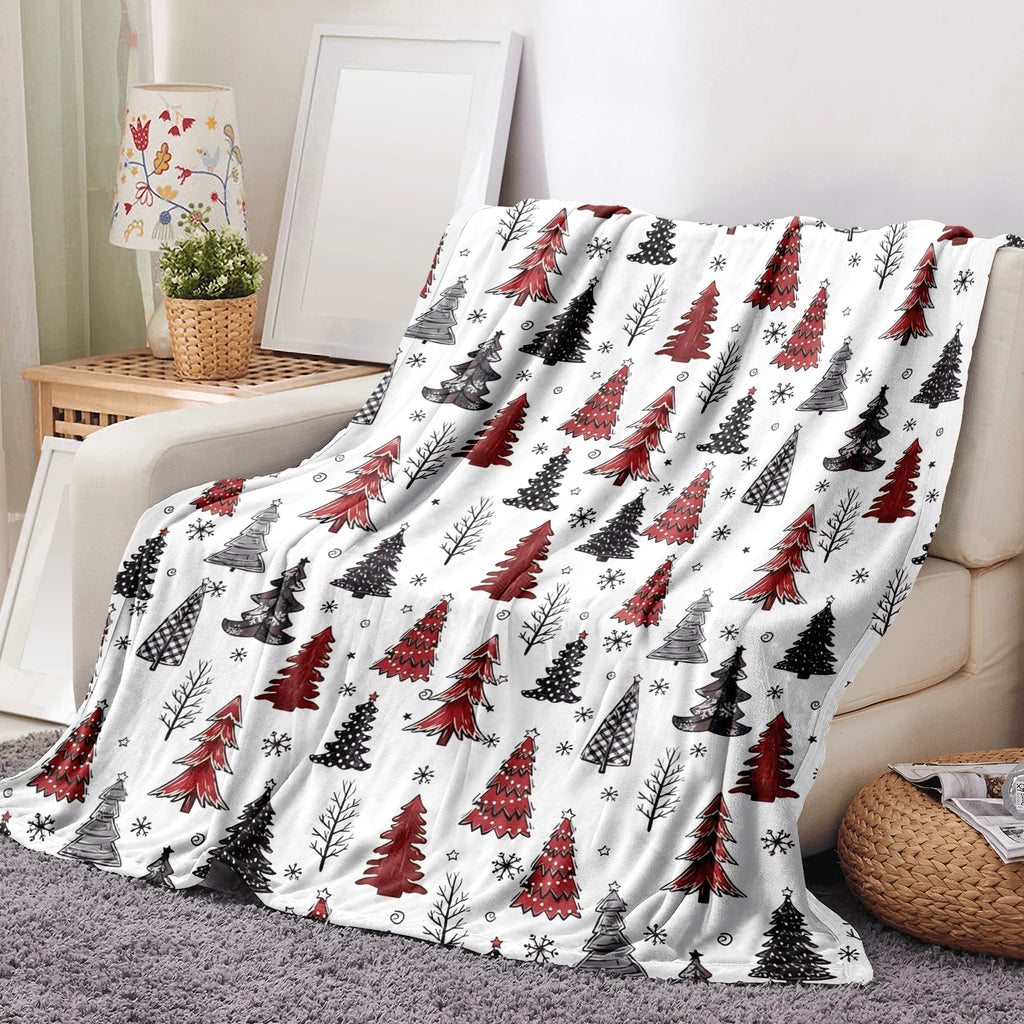 Le Plaid Flanelle aux Sapins à Carreaux