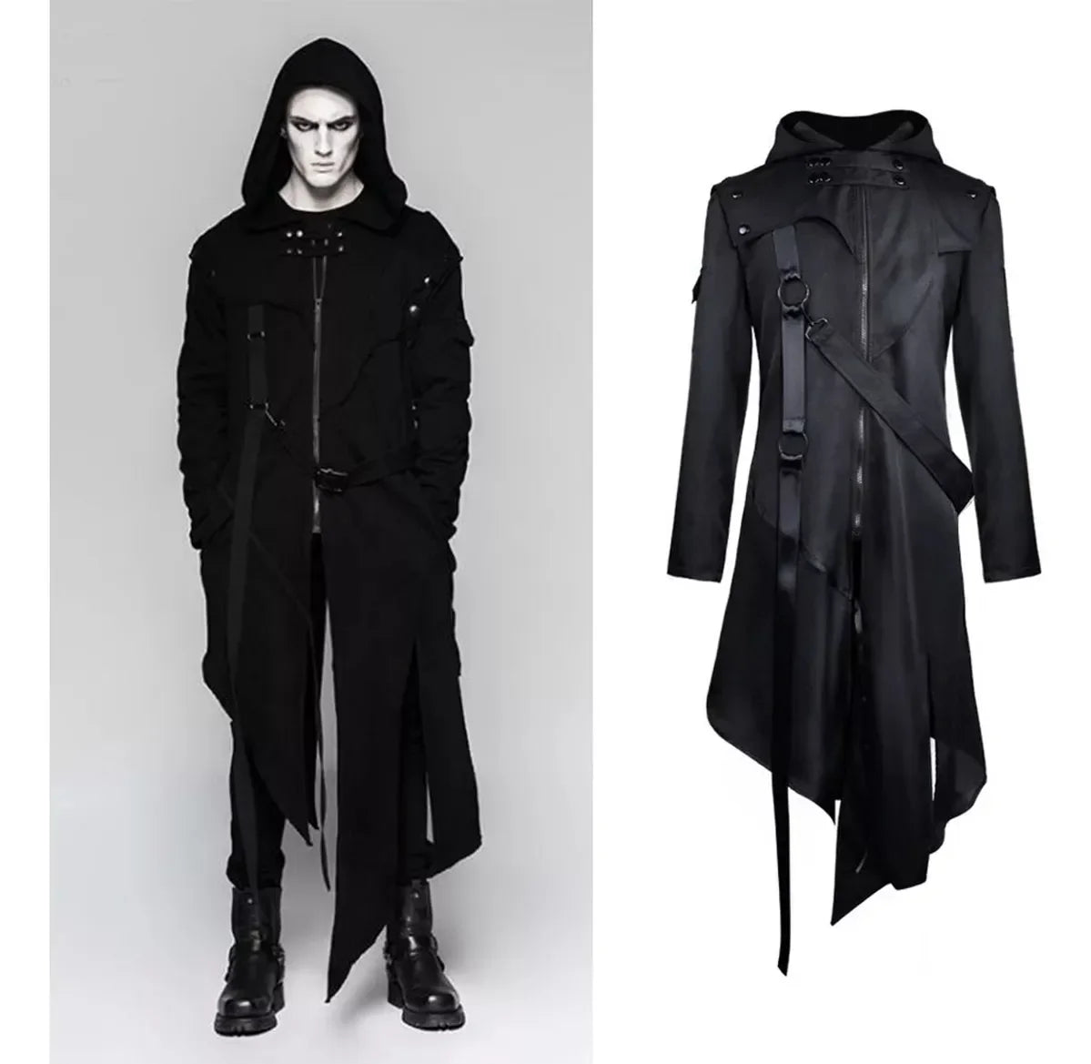 Manteau porté avec la capuche