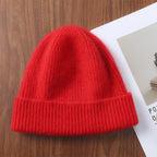 Bonnet en laine mérinos, coloris rouge