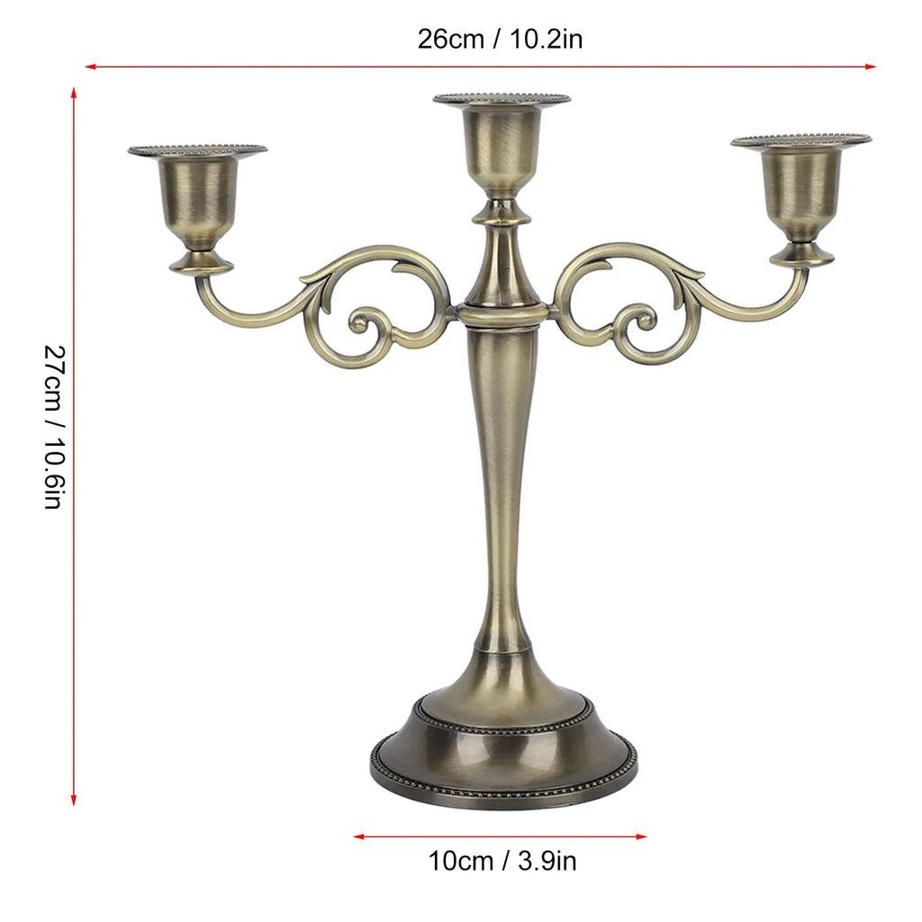 Dimensions du Candélabre des Veilleurs : environ 27 cm de haut et 26 cm de large