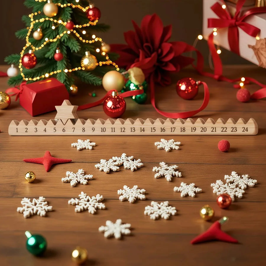 Le Calendrier de l'Avent en Bois à l'Étoile
